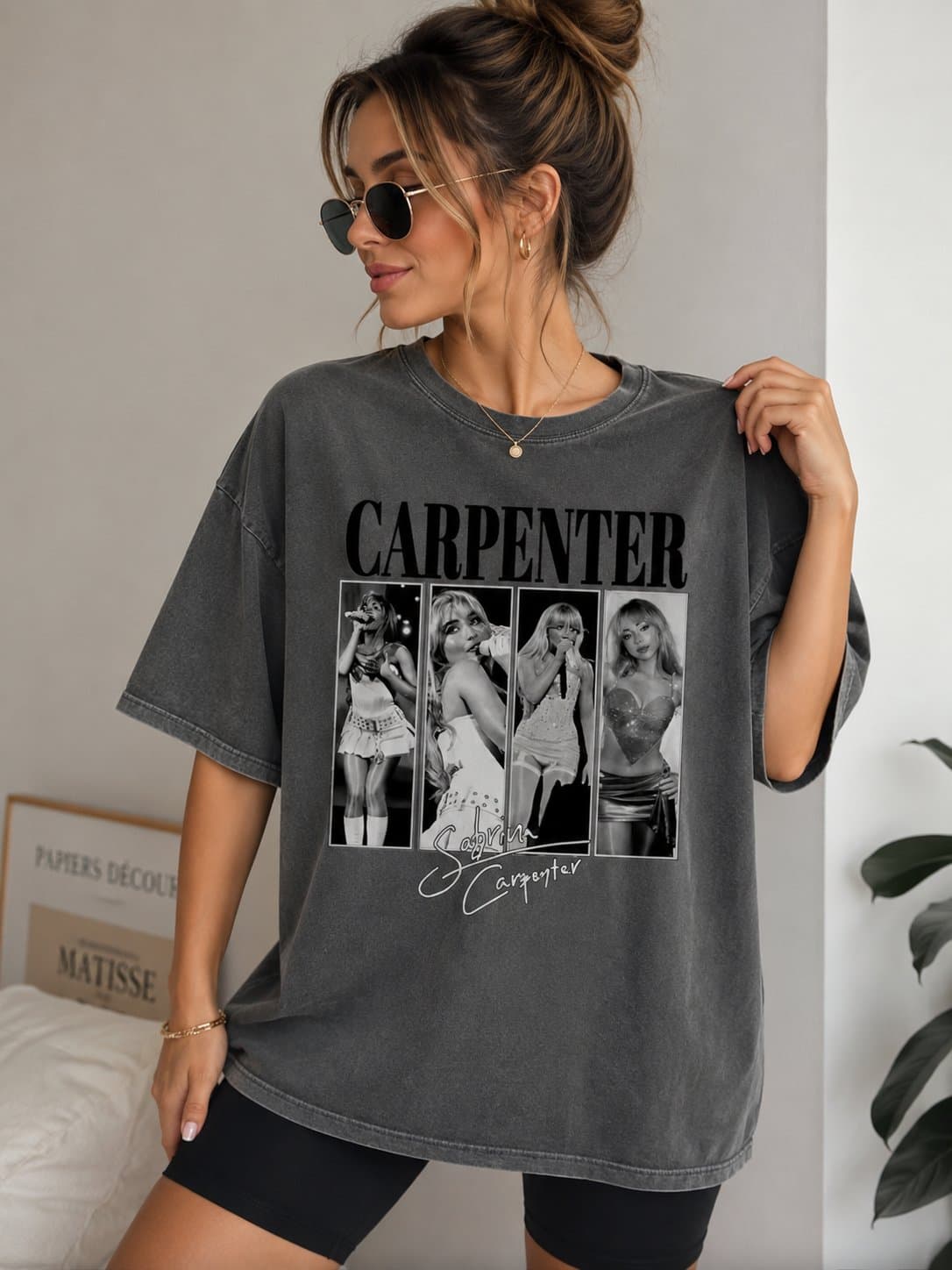 Sabrina Carpenter Comfort Colors® T-Shirt, Vintage Graphic Tee, Retro Pop Singer Shirt, Oversized Garment Dyed Unisex Concert Tee