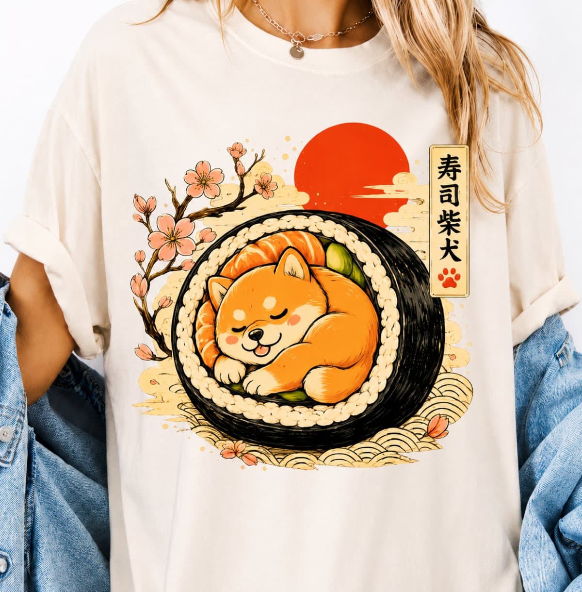 Cute Sushi Roll Puppy Comfort Colors® Graphic Tee