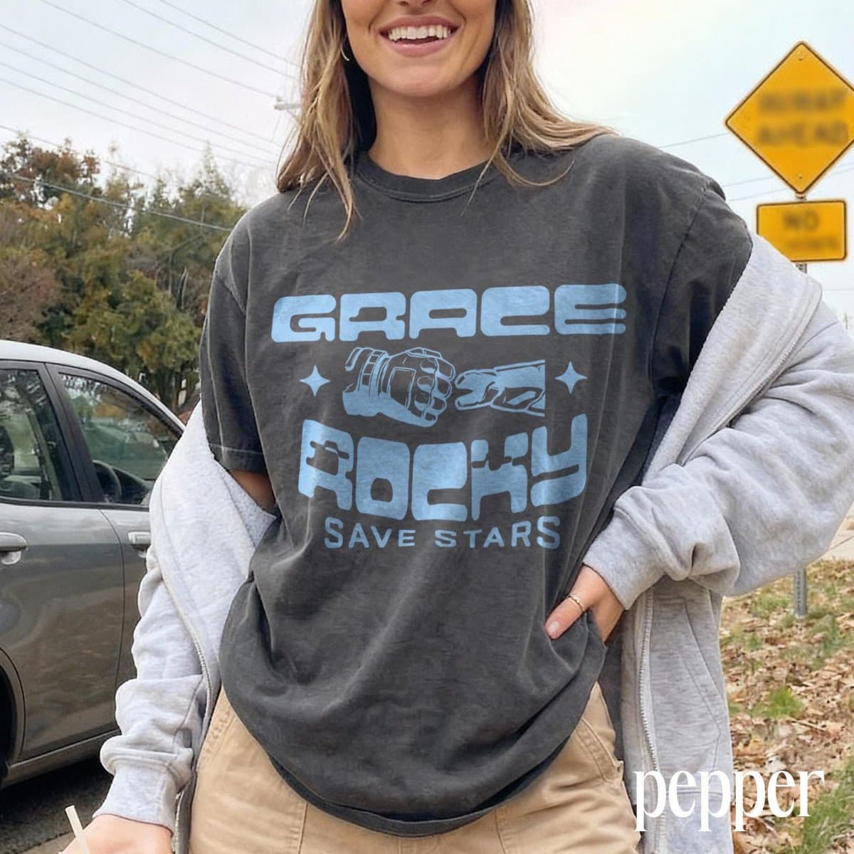 Grace Rocky Save Stars Shirt, Project Hail Mary, Rocky Alien Friendship Sci-Fi Space Graphic Tee, Book Lover Style Comfort Colors® Gift